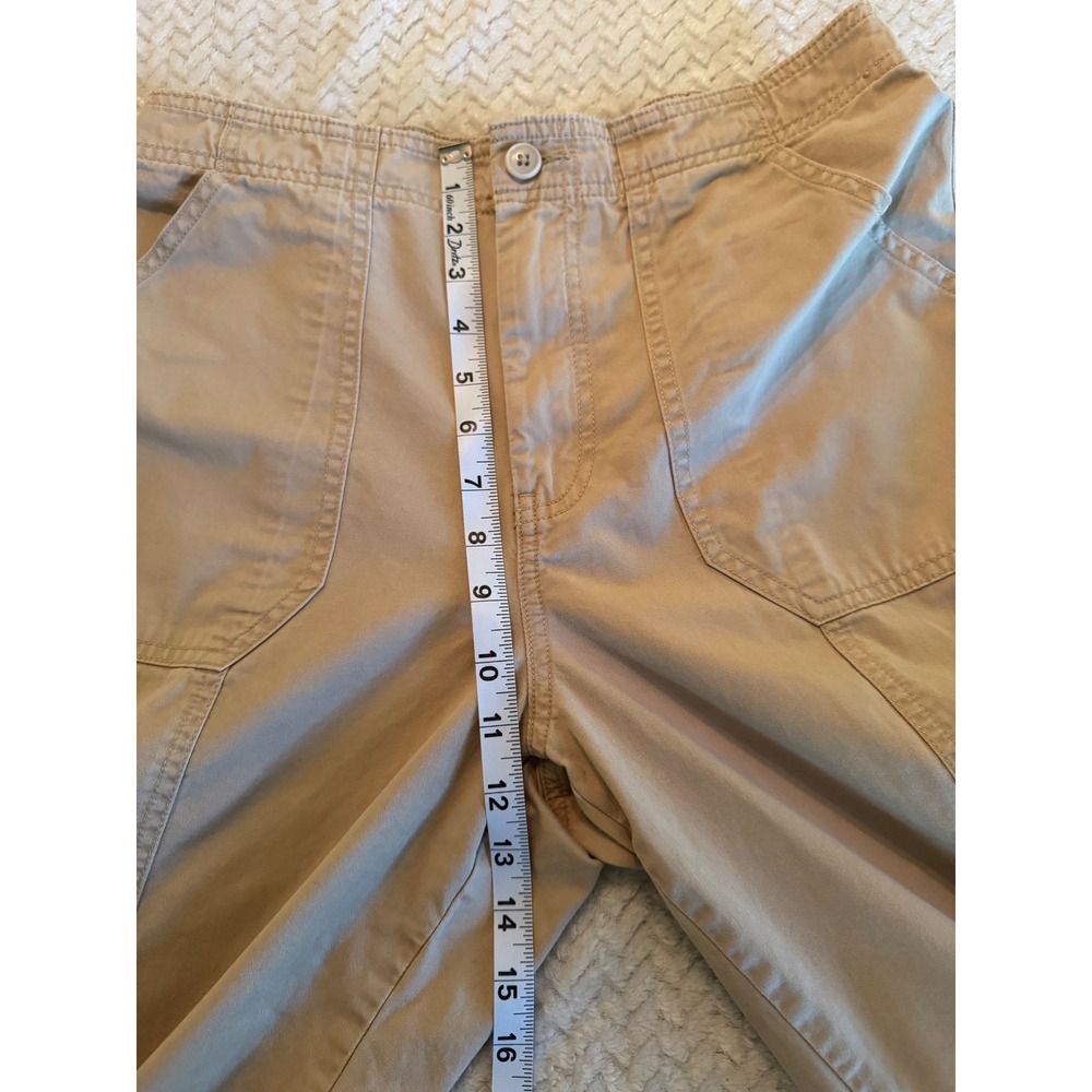 Abercrombie & Fitch Curve Love Cargo Pants Tan Khaki Wide Leg 29/8 Cotton - Picture 6 of 8